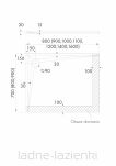 Brodzik LIBRA CASHMERE STONE 80x90x3 kremowy Schedline 3SP.L1P-8090/PK/ST - 7