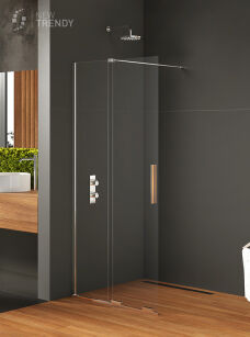 NEW TRENDY Kabina Walk In SMART 110 srebrna szkło 8mm EXK-4088
