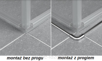 Kabina prysznicowa NICA BLACK 100x100 Kermi posadzkowa czarna NIC2L103203PK+NIC2R103203PK - 2