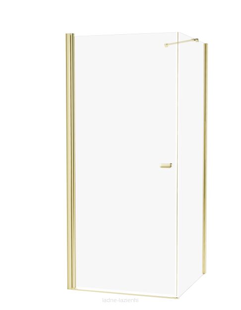 Złota szczotkowana kabina prysznicowa 90x90 NEW SOLEO LIGHT GOLD New Trendy K-1841