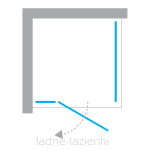 Miedziana kabina prysznicowa NESTA COPPER BRUSHED 80x110 lewa K-4594 NEW TRENDY - 7