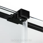 Drzwi prysznicowe SMART BLACK 180 czarne szkło 8mm dwuskrzydłowe New trendy EXK-4123 - 9
