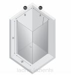 Grafitowa kabina prysznicowa 70x100 NEW SOLEO GUNMETAL BRUSHED New Trendy K-2128 - 7