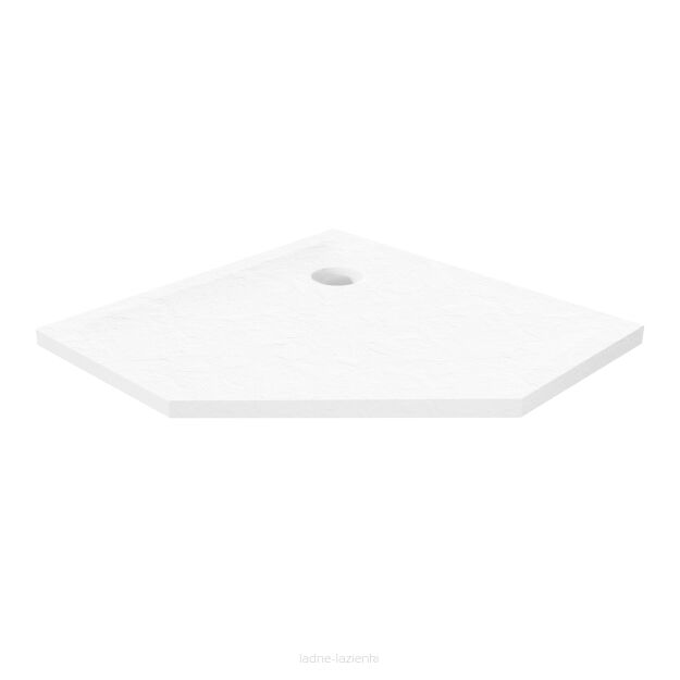 Brodzik pięciokątny 80x80 MILD STONE biały NEW TRENDY B-0539