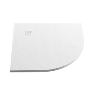 NEW TRENDY Brodzik konglomeratowy półokrągły MORI 90x90x3 biały B-0451
