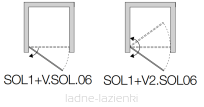 Sanswiss Drzwi do wnęki  SOLINO BLACK SOL1 czarne 100 SOL110000607 - 5