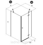 Kabina prysznicowa KALIBRA CHROME 80x70 prawa K-5021 NEW TRENDY - 8