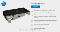 Brodzik CAMERON BLACK STONE 90x100 x12, 100x90 Schedpol Schedline 3ST.C1P-90100/C/ST - 4