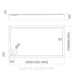 Brodzik CAMERON BLACK STONE 90x100 x12, 100x90 Schedpol Schedline 3ST.C1P-90100/C/ST - 3