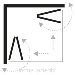 Czarna kabina prysznicowa składana łamana 80x90 SUPERIA BLACK 90x80 NEW TRENDY K-3570 - 7