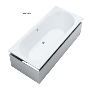 Matowa wanna z nośnikiem 170x75 CELESTIA WHITE MAT SET Schedline 3WSP.CS1P-17075/B/MG