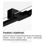 NEW TRENDY Drzwi prysznicowe AVEXA BLACK 120 Lewe czarne EXK-1554 - 8
