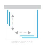 New trendy Kabina prysznicowa 100x1000 CZARNA PRIME BLACK trójścienna K-1003 - 2