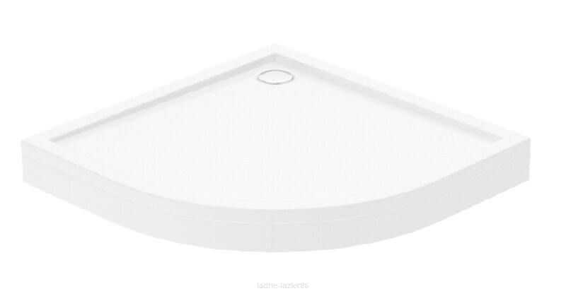 NEW TRENDY Brodzik ULTRIX 90x90x13 akrylowy półokrągły + obudowa   WB-0305+O-0138