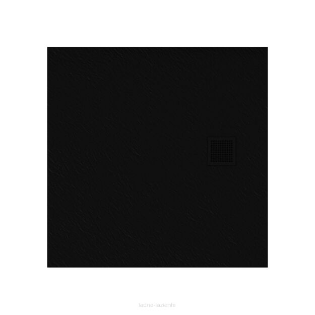 NEW TRENDY Brodzik konglomeratowy MORI 90x90x3 czarny B-0402